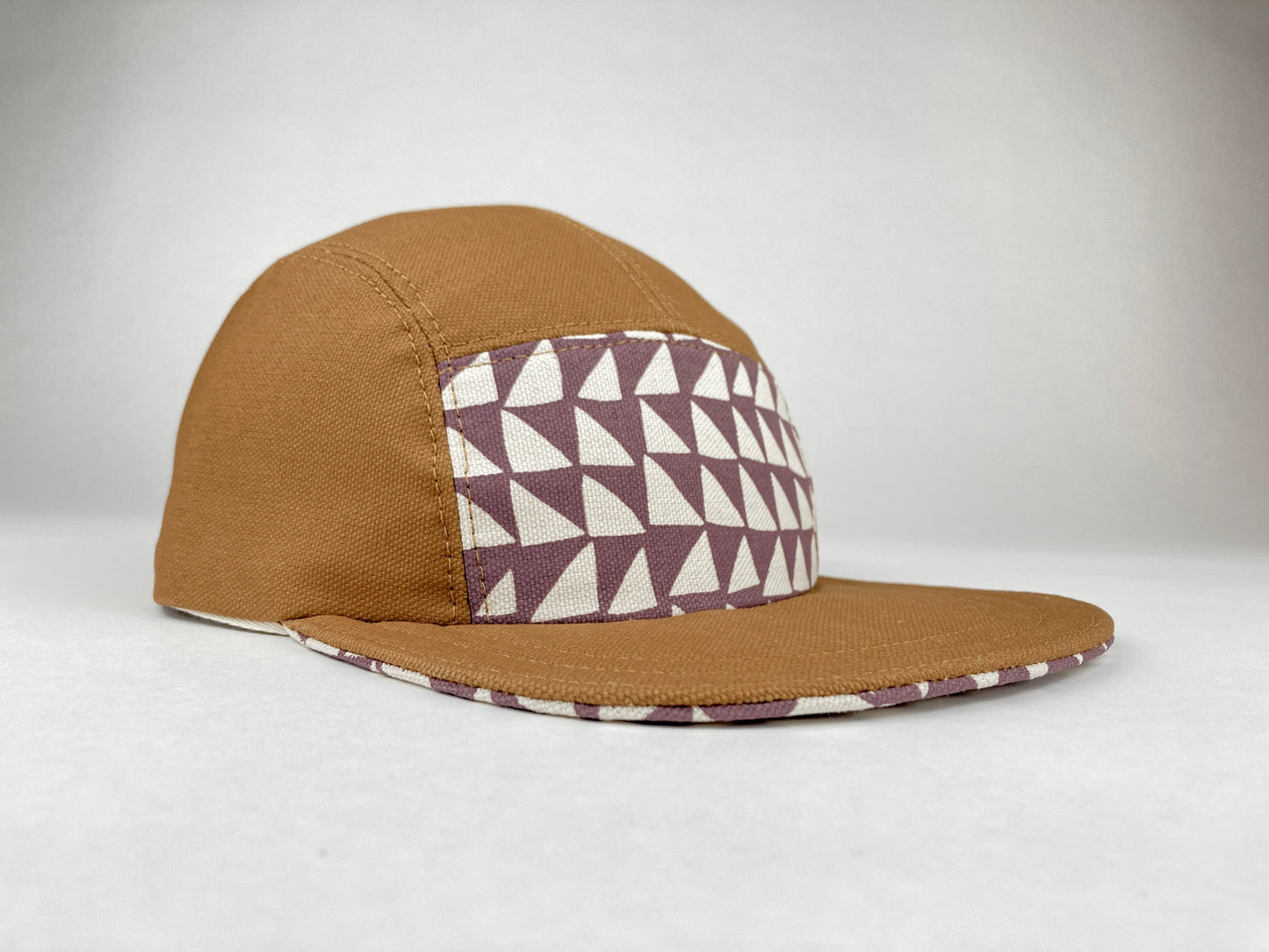 Hand Printed Camp Hat - Mulberry Shift