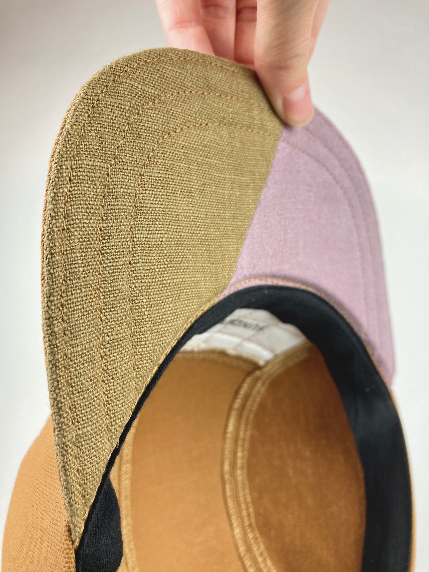 Quilted Camp Hat - Fifty Fifty Olive Mulberry