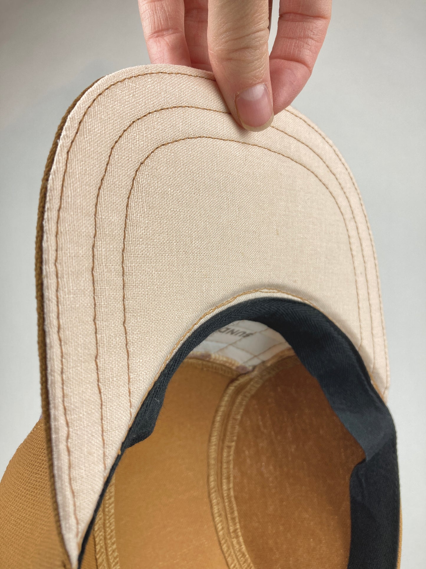 Quilted Camp Hat - Checkerboard Olive Blush