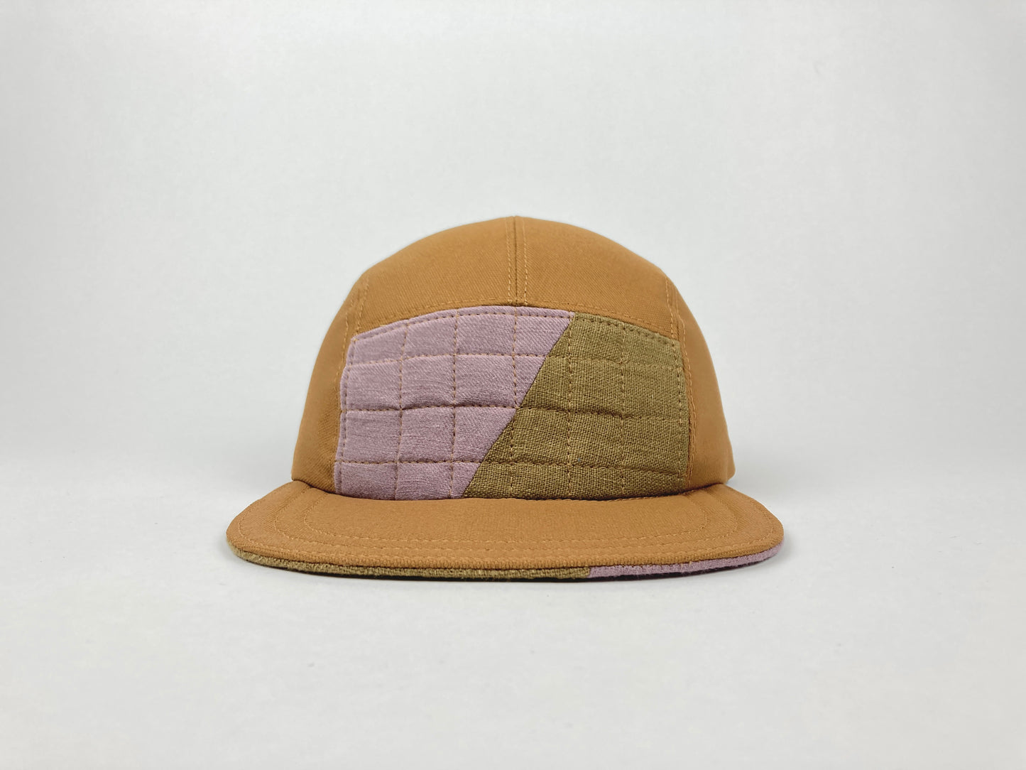 Quilted Camp Hat - Fifty Fifty Olive Mulberry
