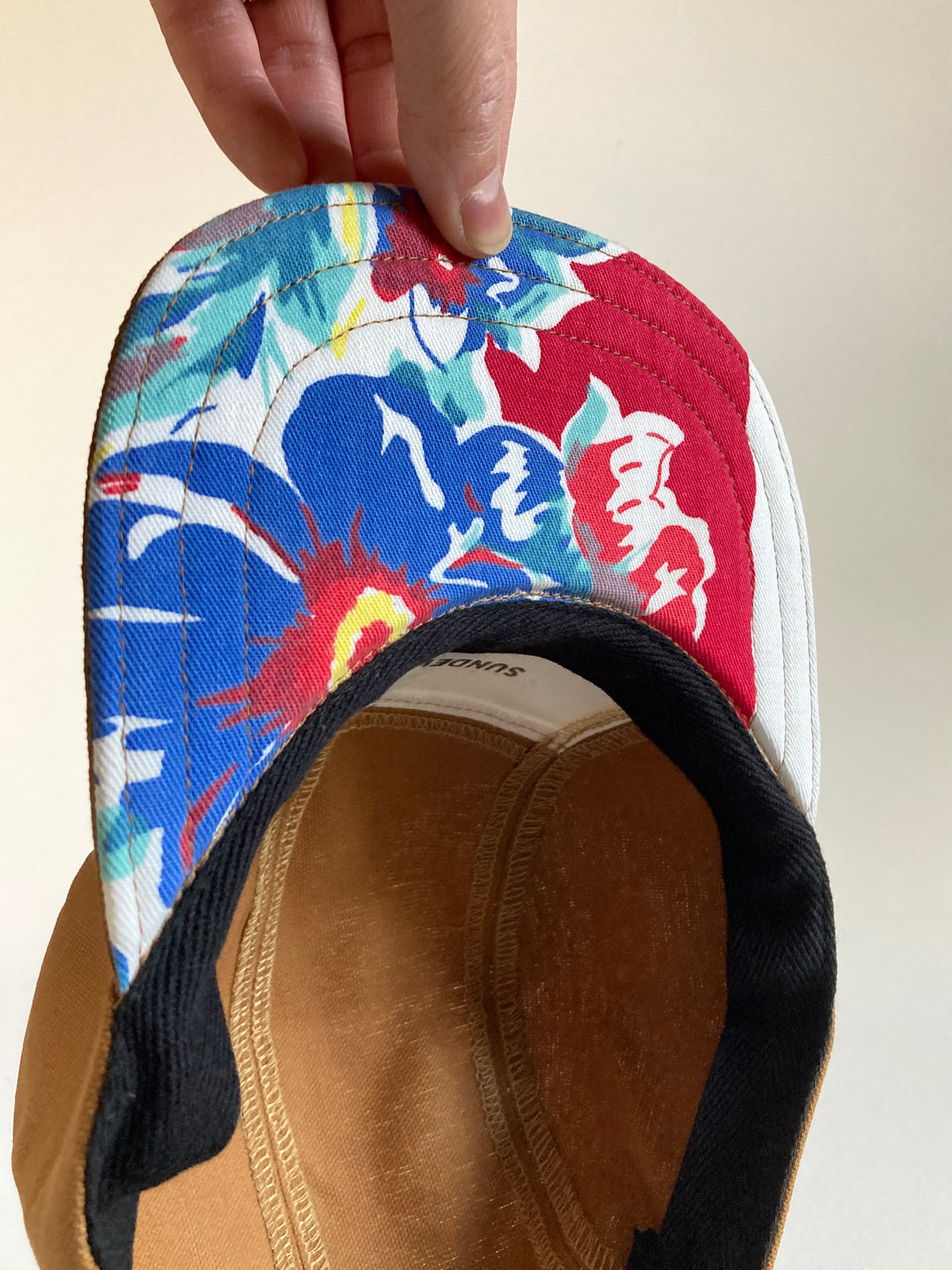 Vintage/Canvas Hat - Folk Flower 1