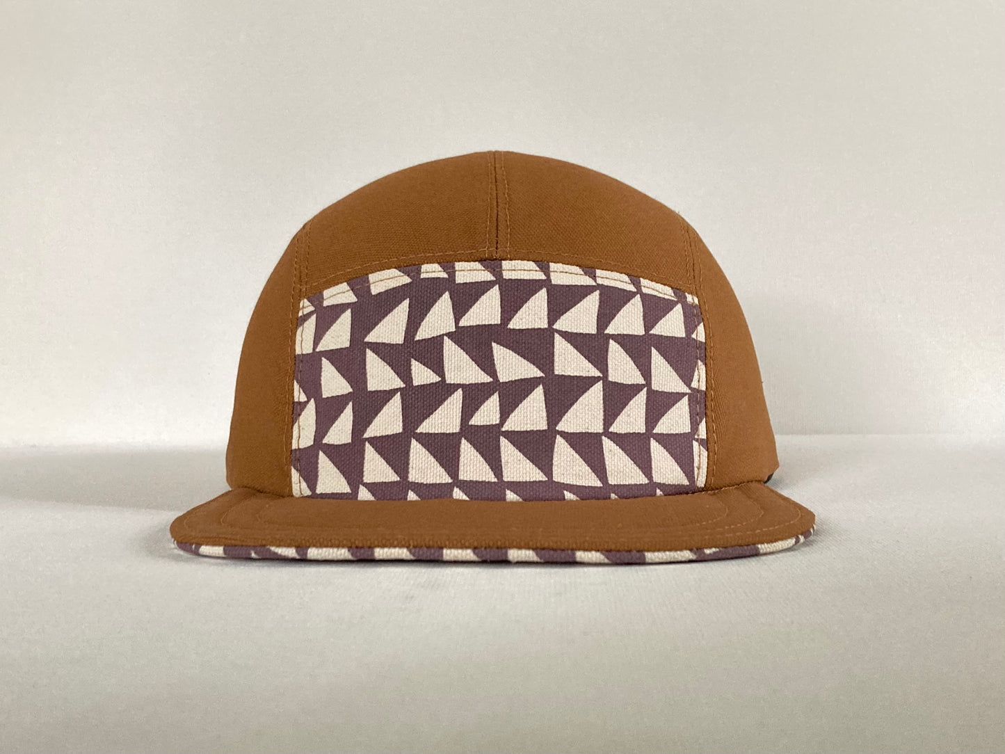 Kids’ Hand Printed Camp Hat - Mulberry