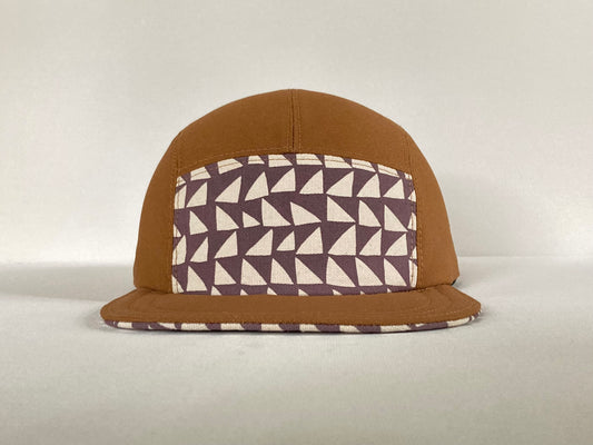 Kids’ Hand Printed Camp Hat - Mulberry
