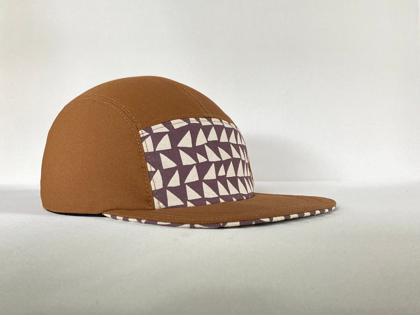 Kids’ Hand Printed Camp Hat - Mulberry