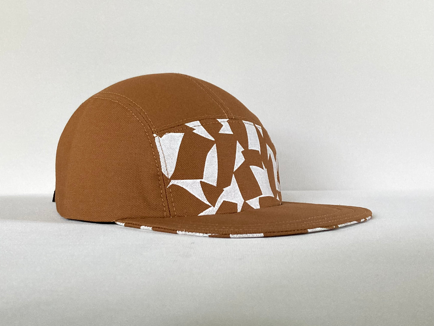 Kids’ Hand Printed Camp Hat - Nutmeg Loose Leaf