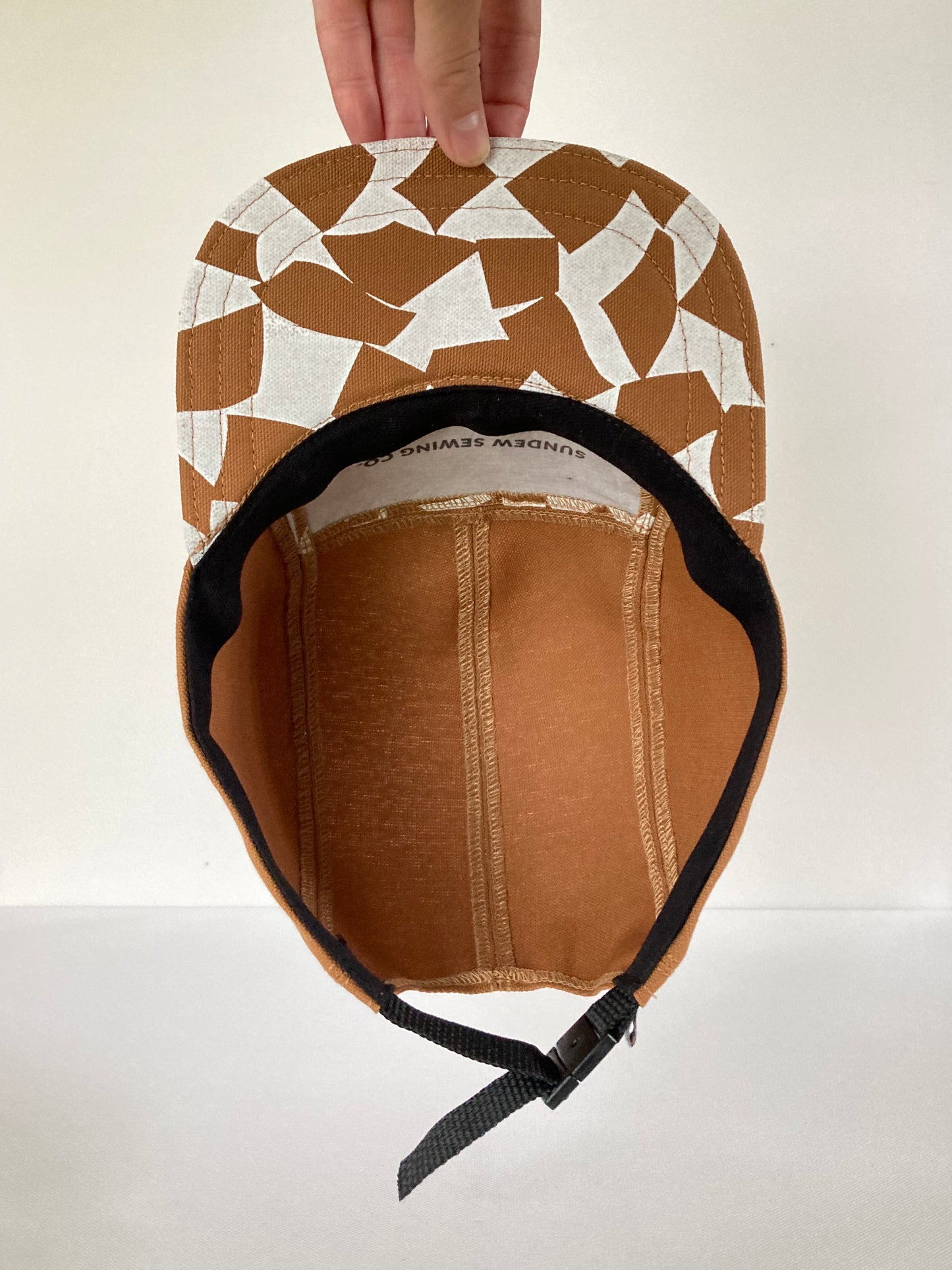 Kids’ Hand Printed Camp Hat - Nutmeg Loose Leaf