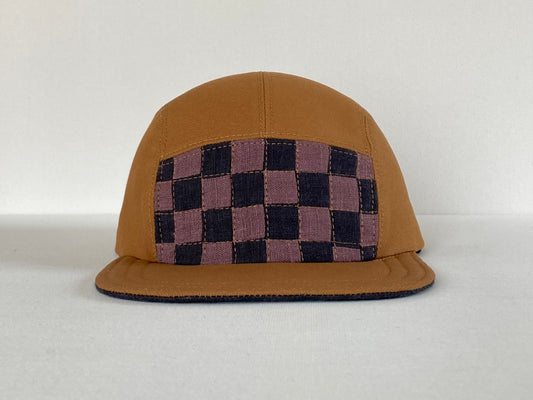Quilted Camp Hat - Checkerboard Plum