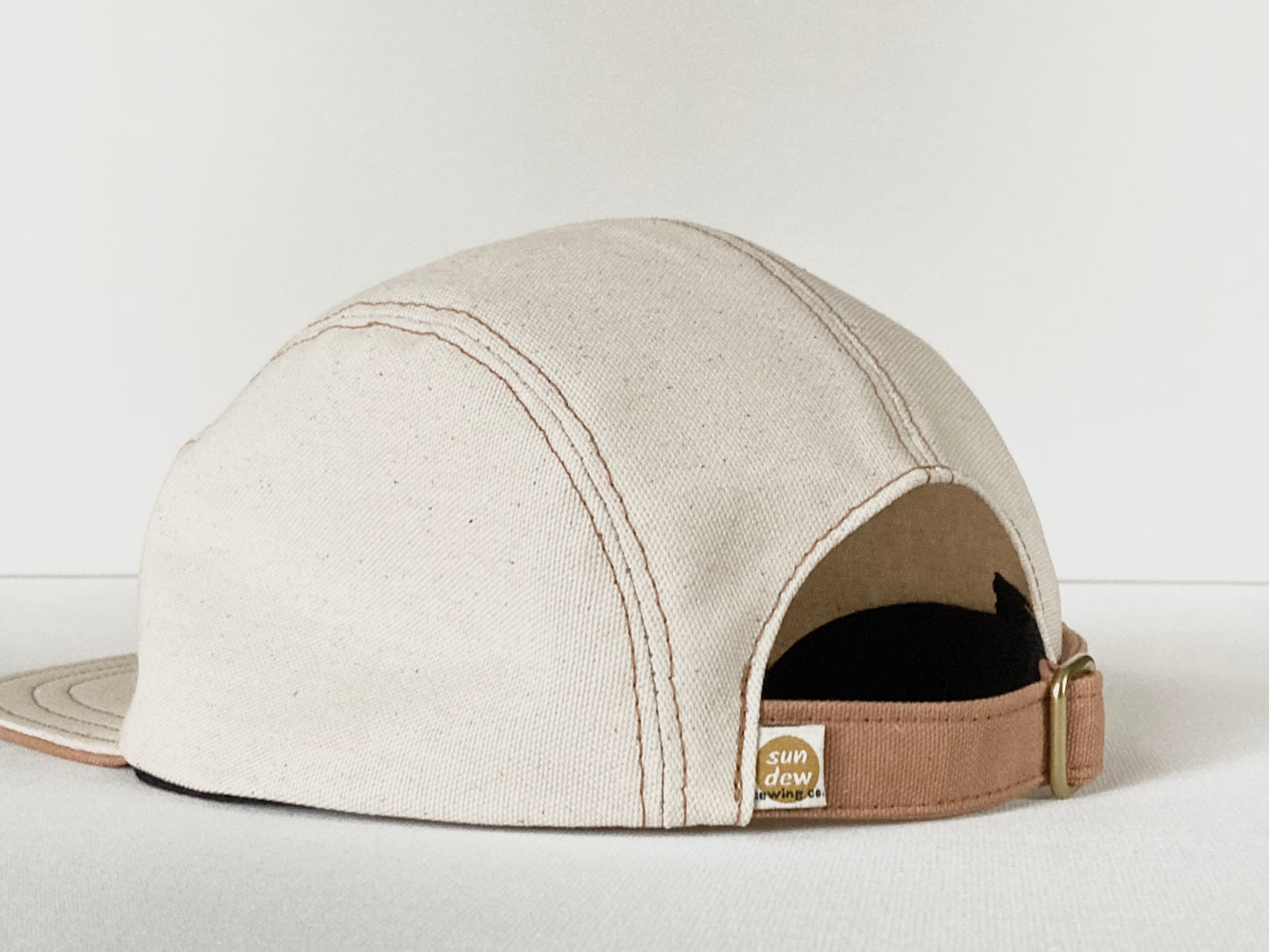 Naturally Dyed Camp Hat - Cinnamon Checkerboard
