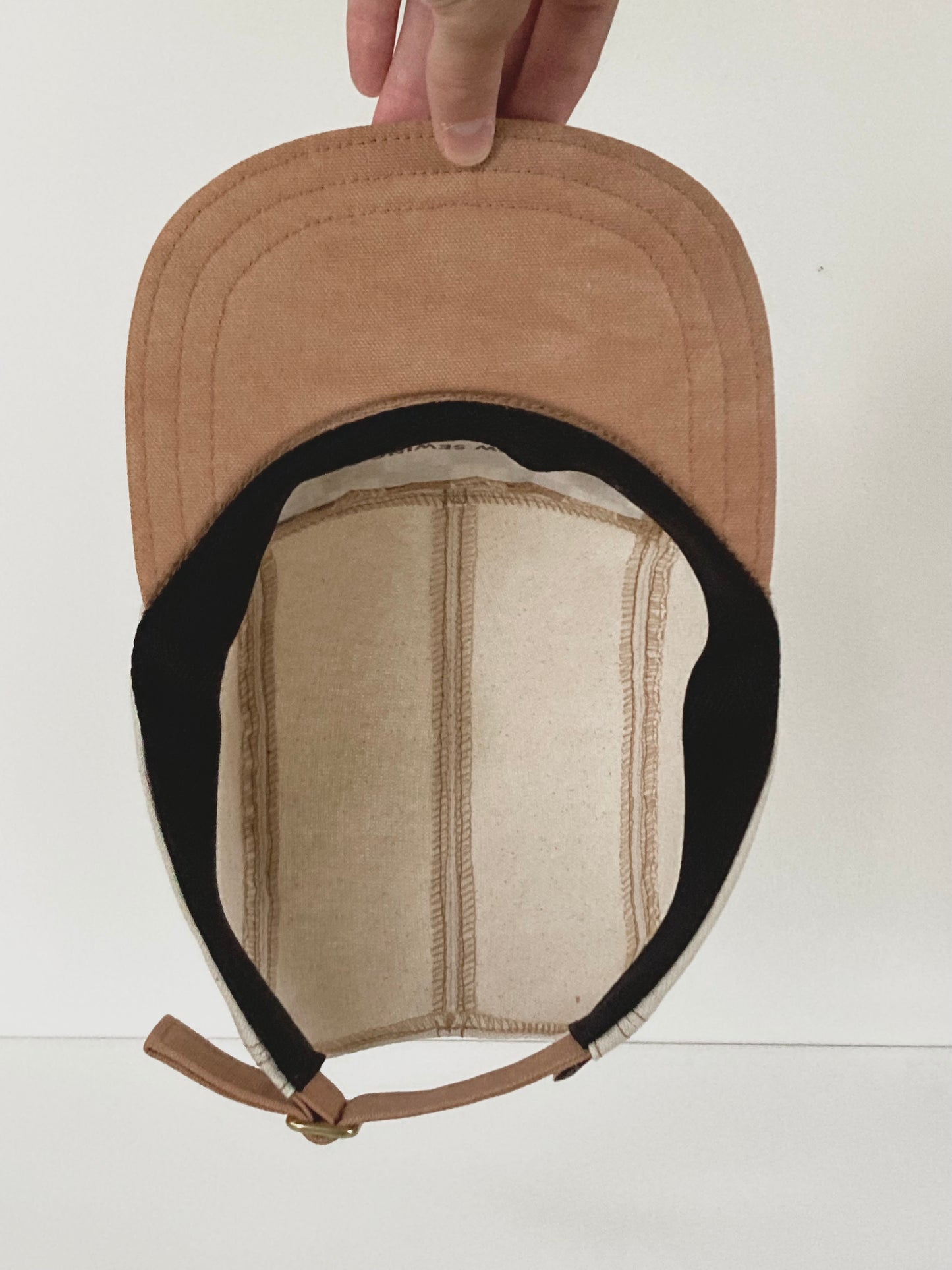 Naturally Dyed Camp Hat - Cinnamon Checkerboard