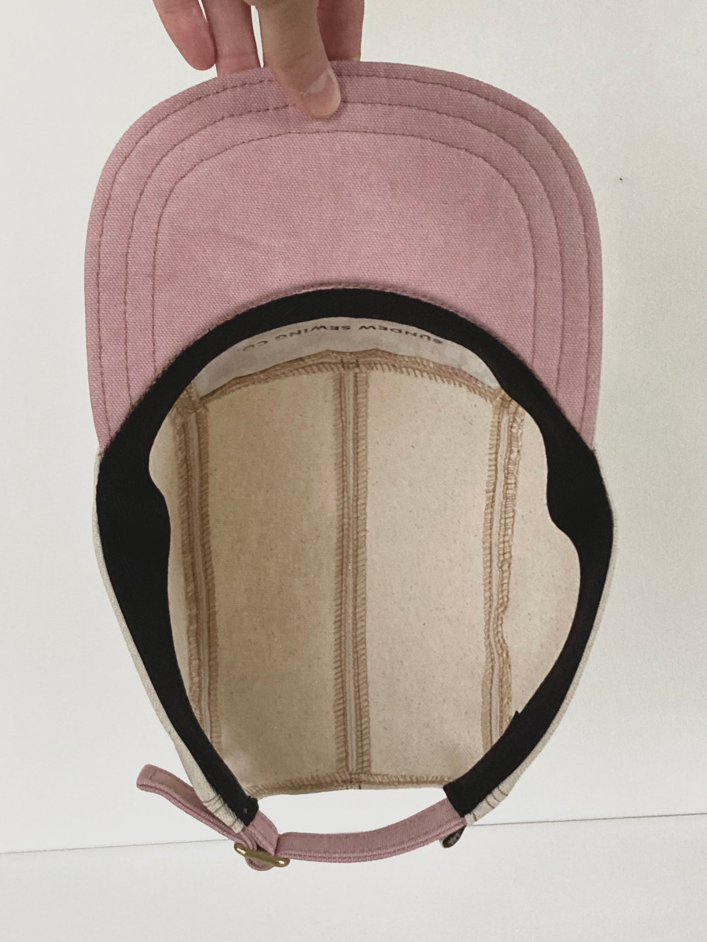 Naturally Dyed Camp Hat - Pink Checkerboard