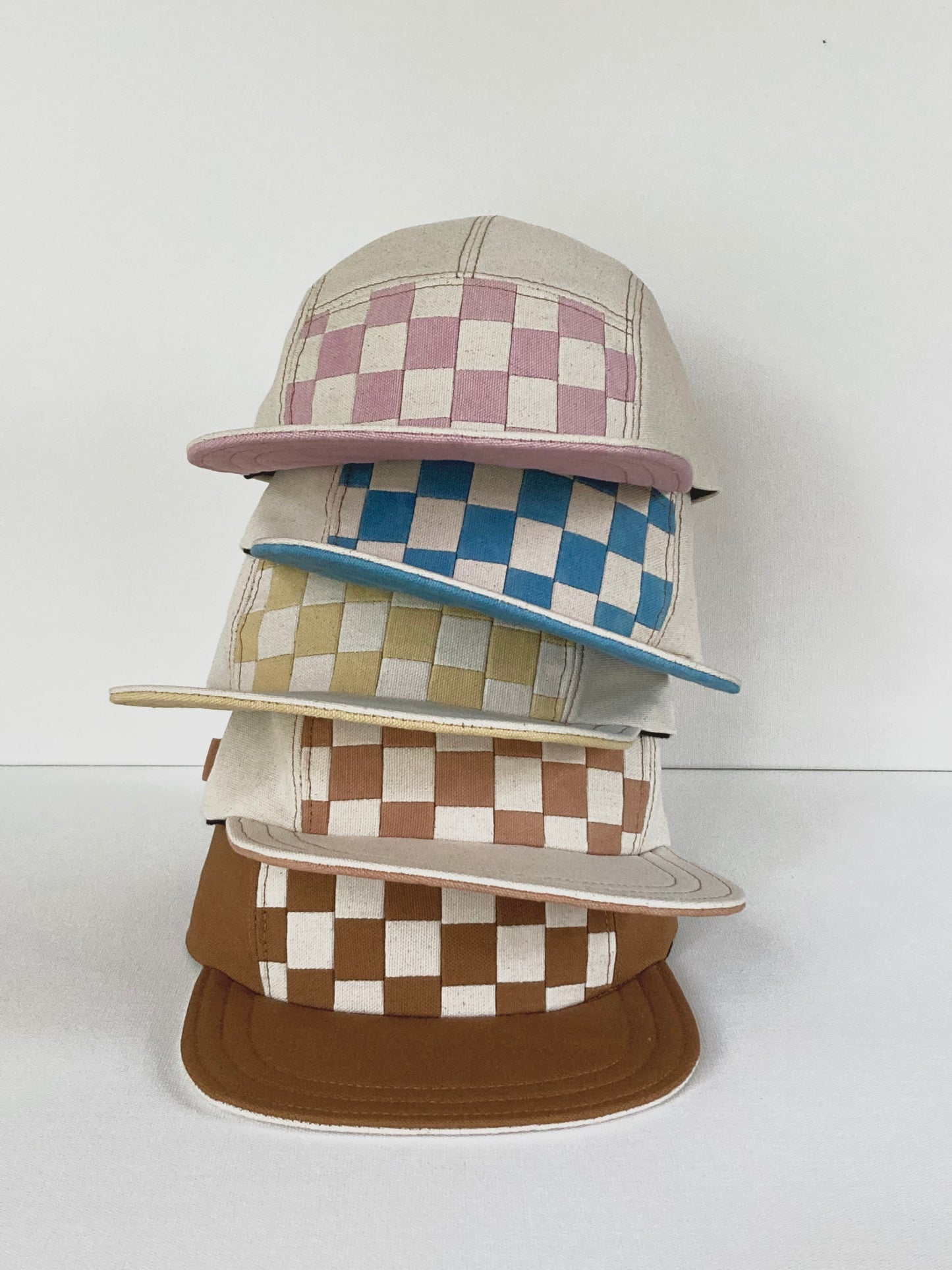Quilted Camp Hat - Nutmeg Checkerboard
