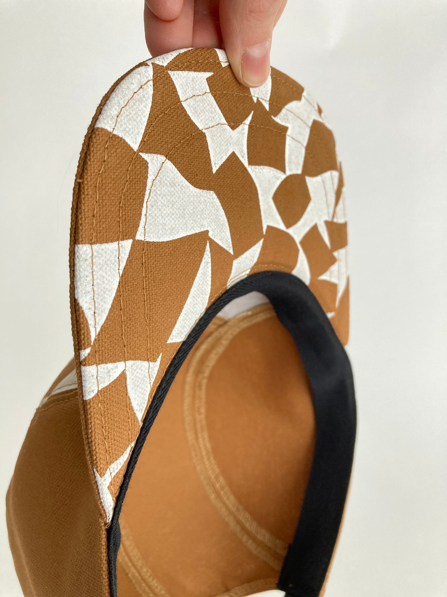 Hand Printed Camp Hat - Nutmeg Loose Leaf