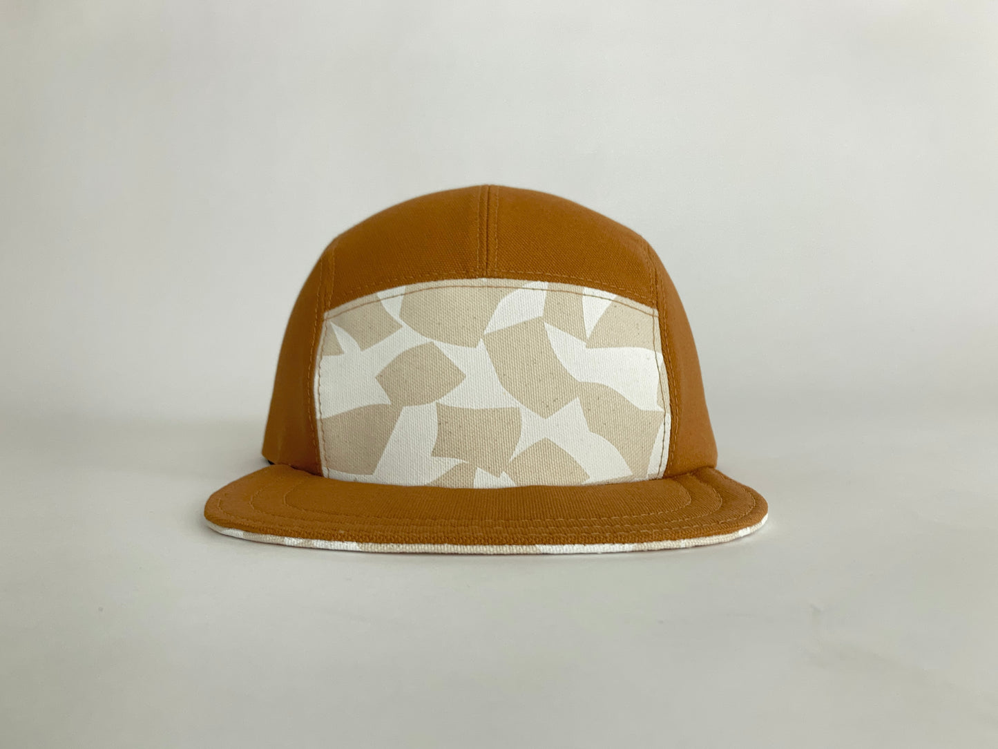Hand Printed Camp Hat - Natural Loose Leaf