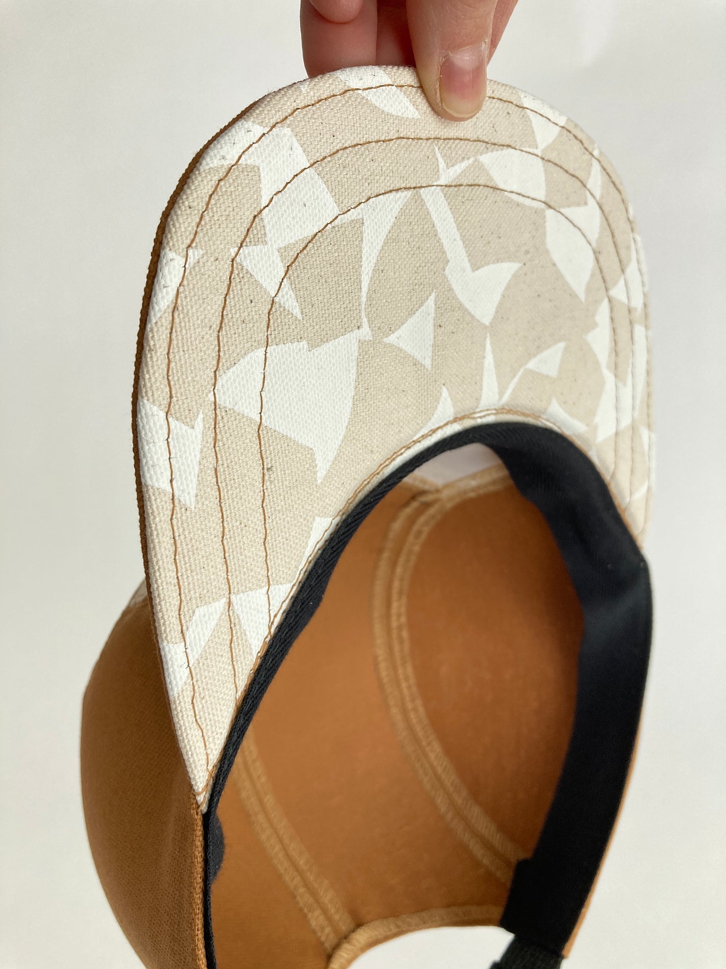 Hand Printed Camp Hat - Natural Loose Leaf