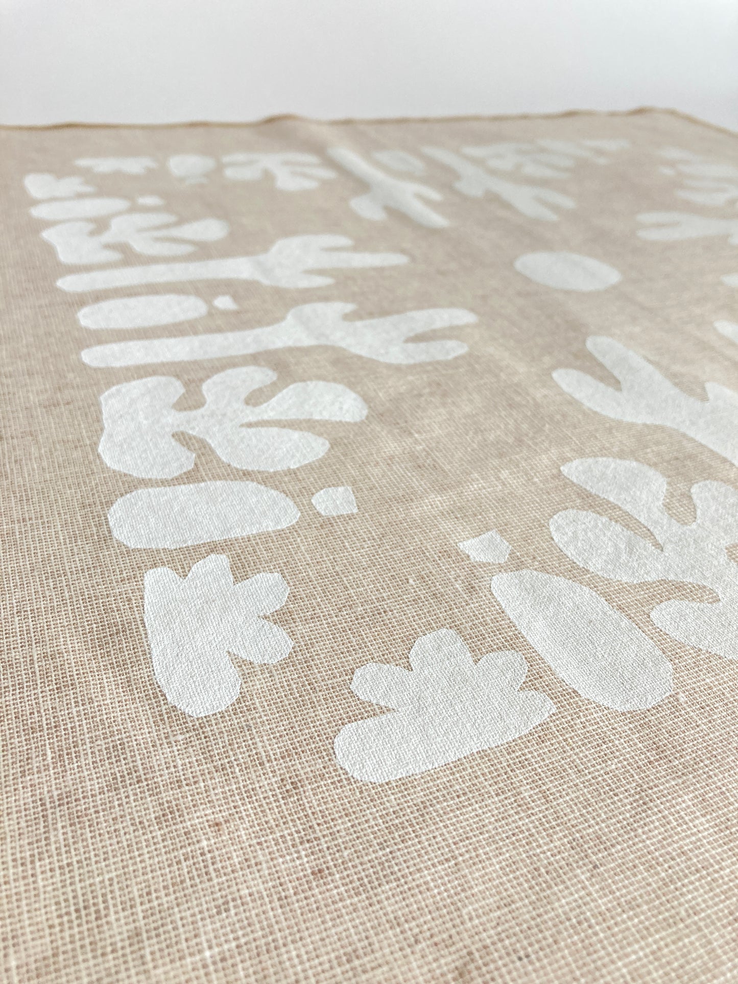 Hand Printed Bandana - Natural Blob Cacti