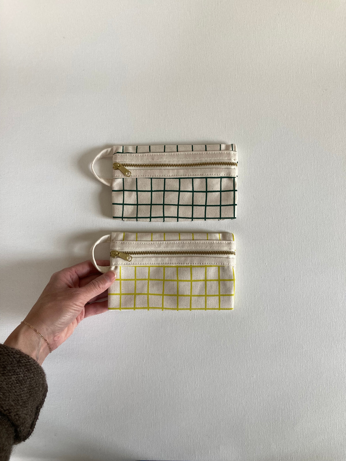Small Loop Pouch - Forest Grid