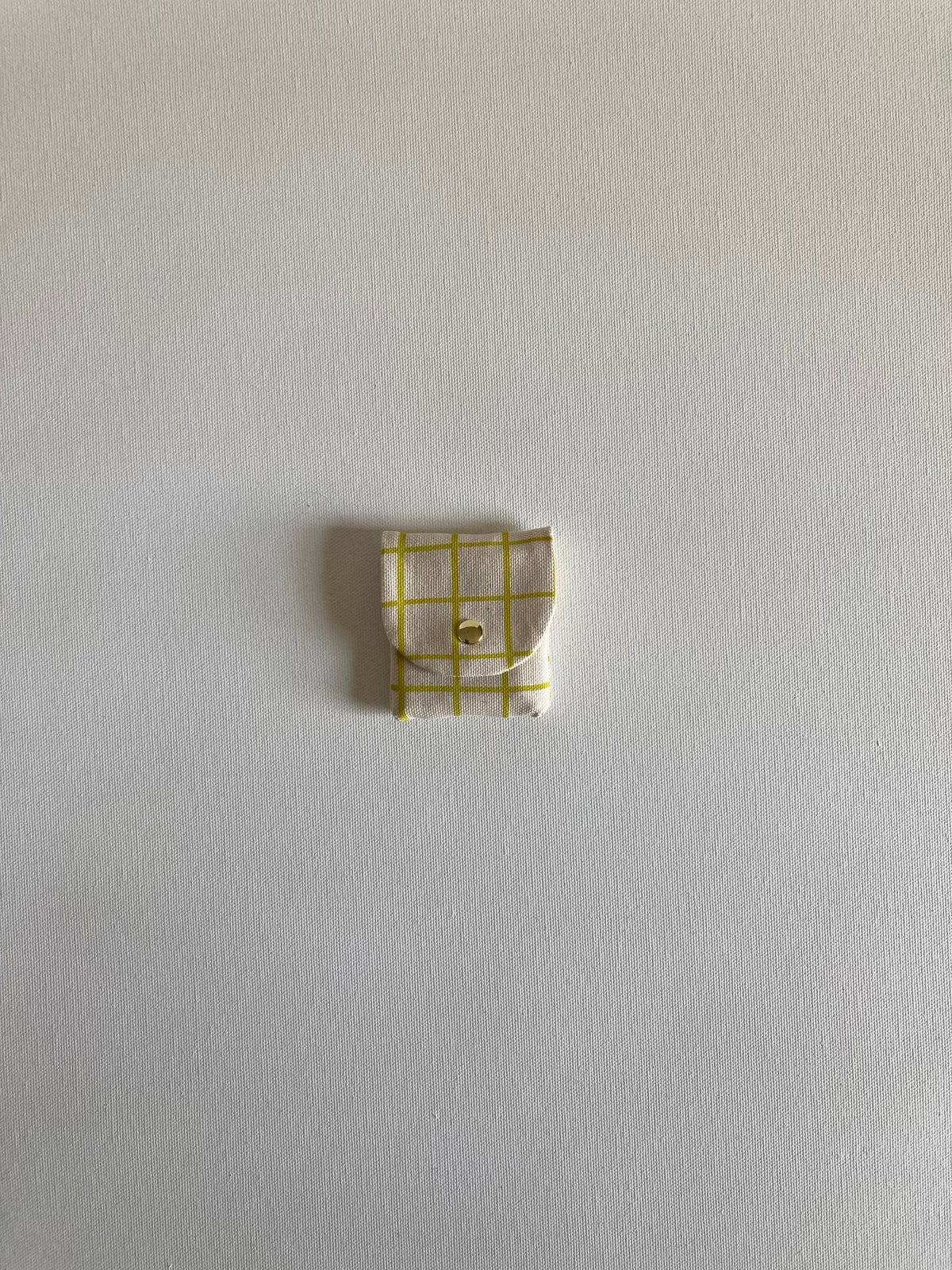 Charm Pouch - Chartreuse Grid
