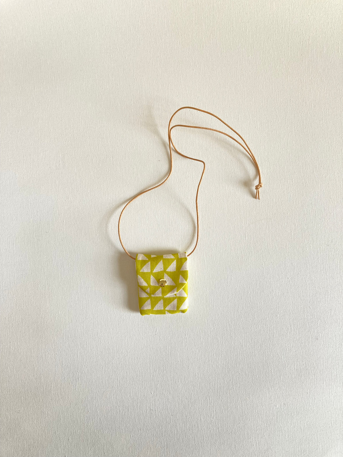 Charm Pouch Necklace- Chartreuse Shift