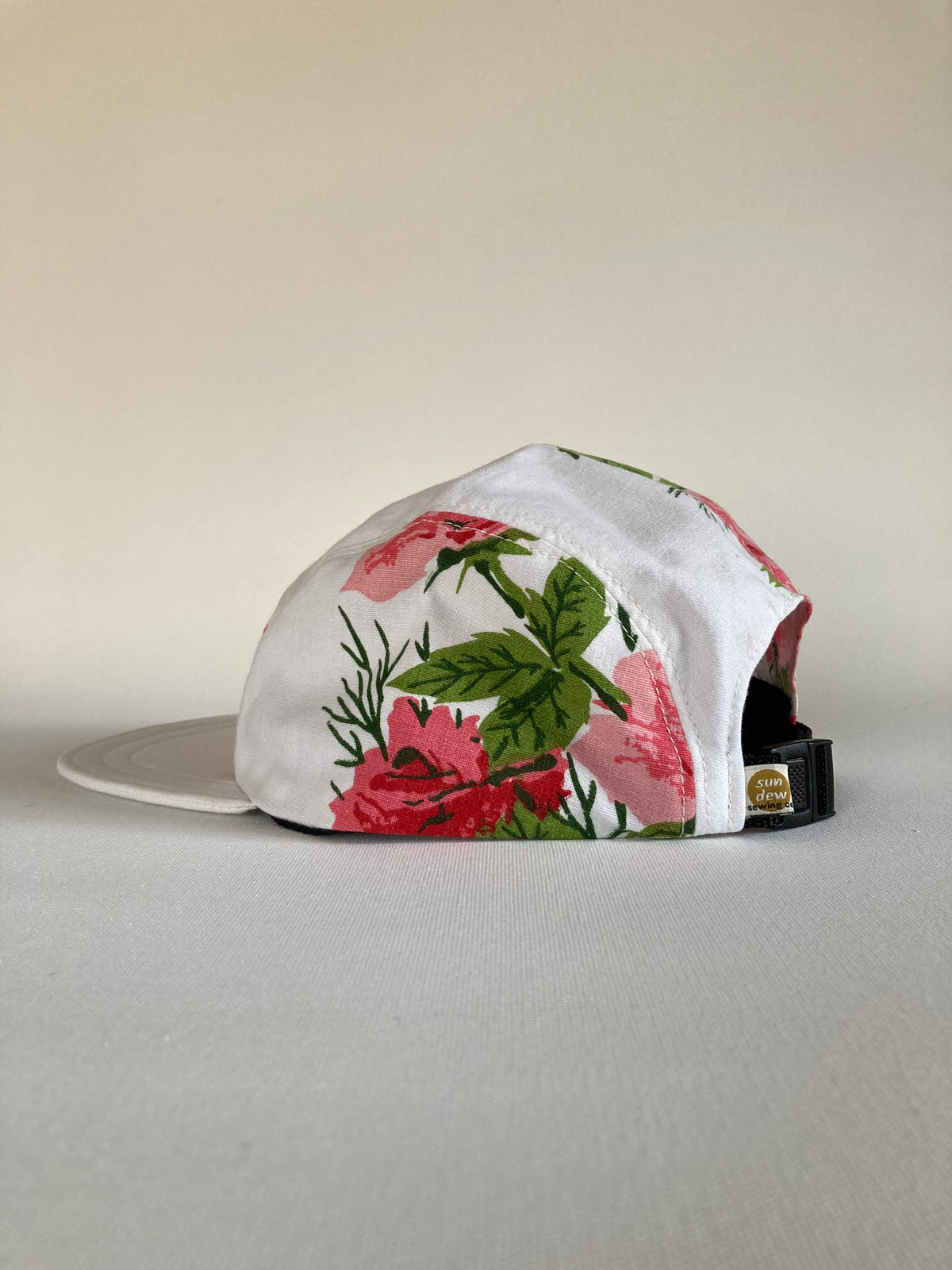 Vintage Tablecloth Hat - Pink Rose 1