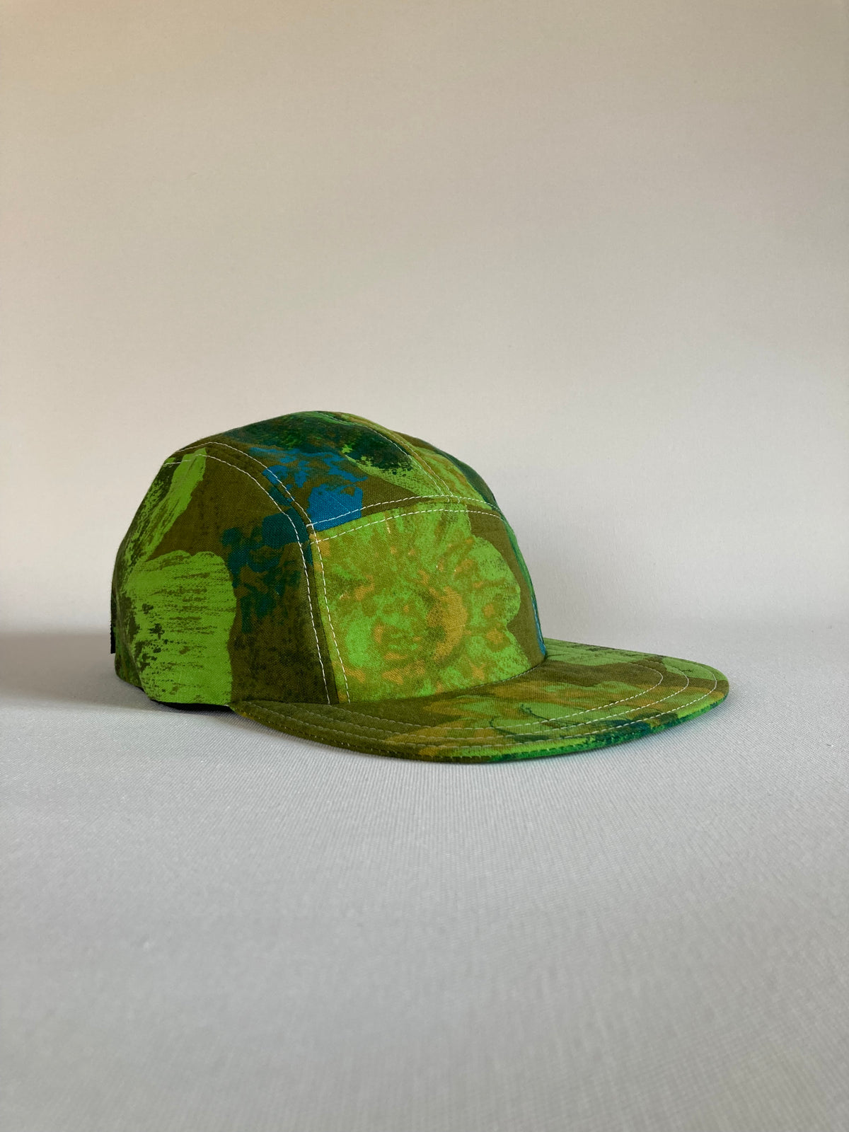 Vintage Textile Hat - Olive Floral 1