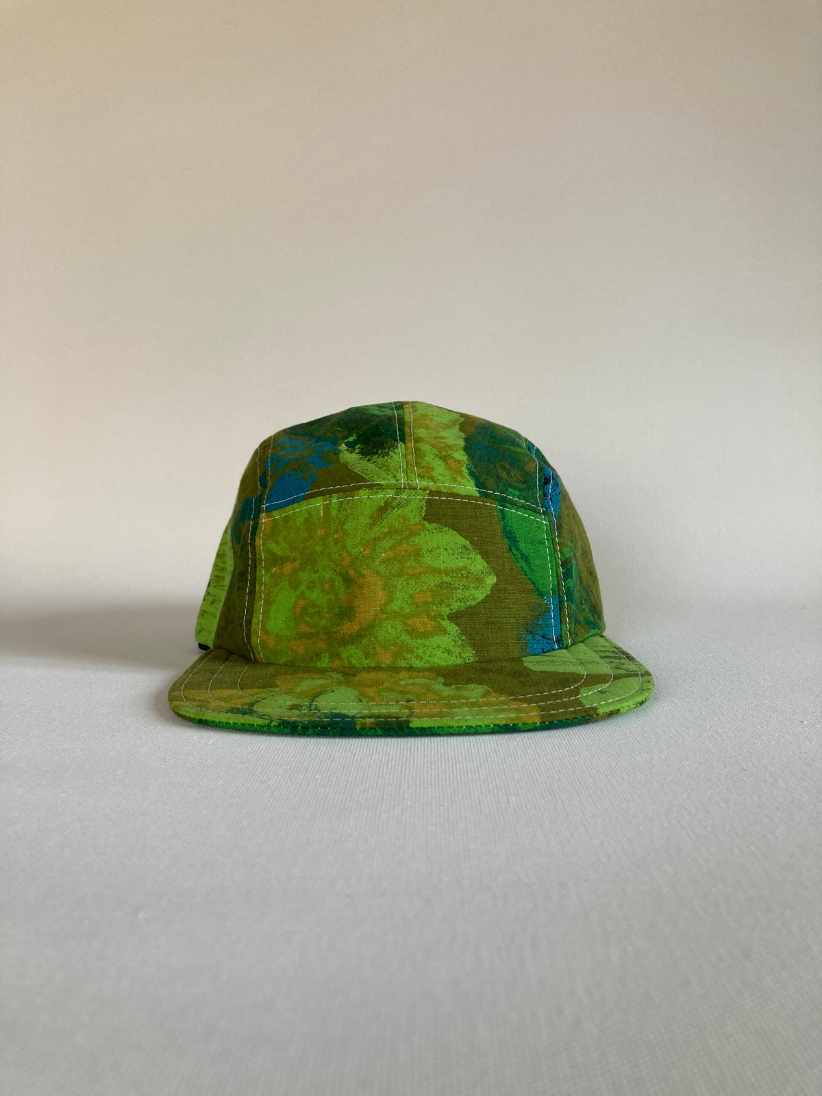 Vintage Textile Hat - Olive Floral 1