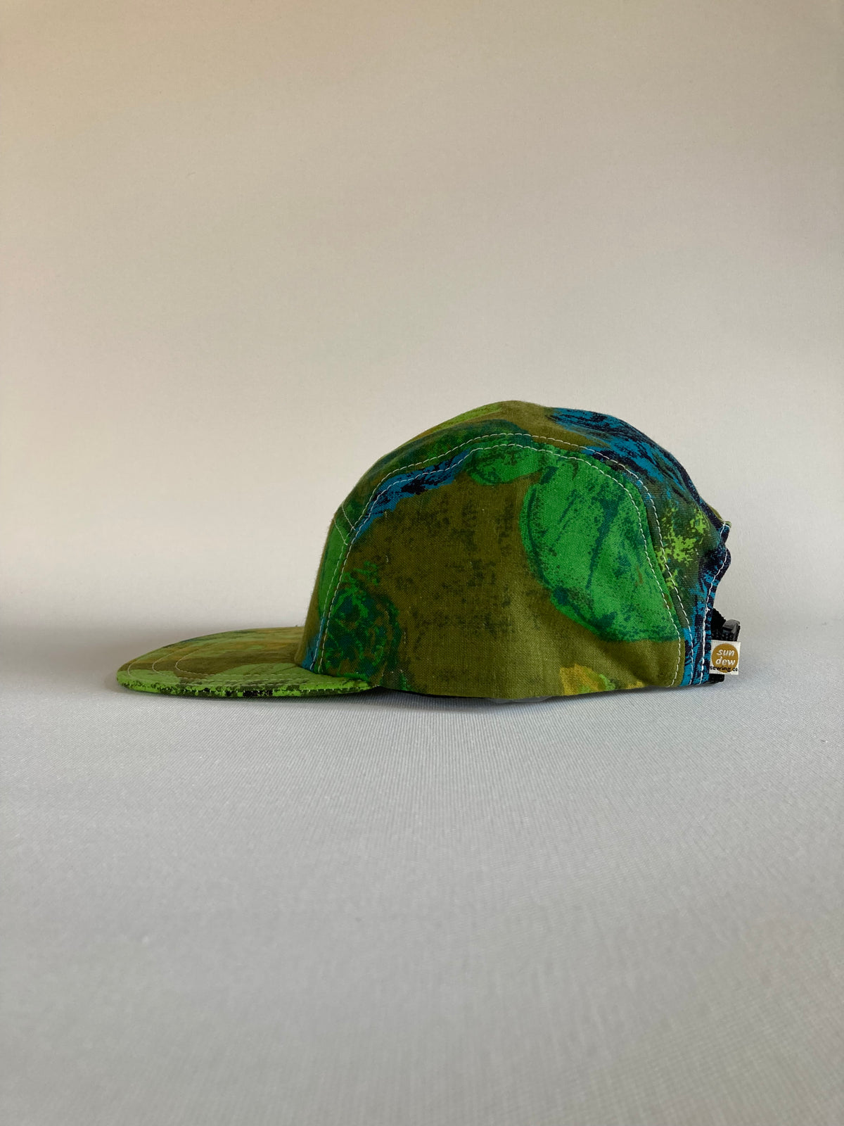 Vintage Textile Hat - Olive Floral 1