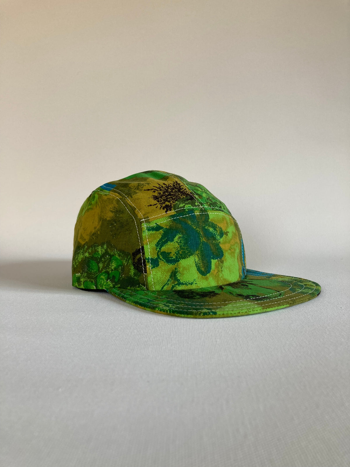 Vintage Textile Hat - Olive Floral 2