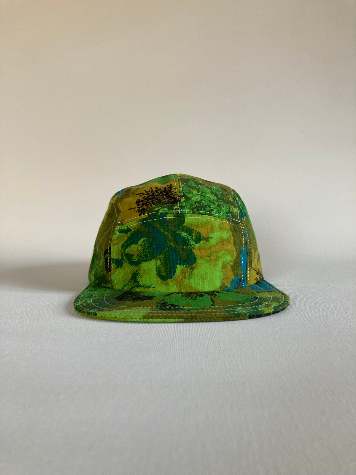 Vintage Textile Hat - Olive Floral 2