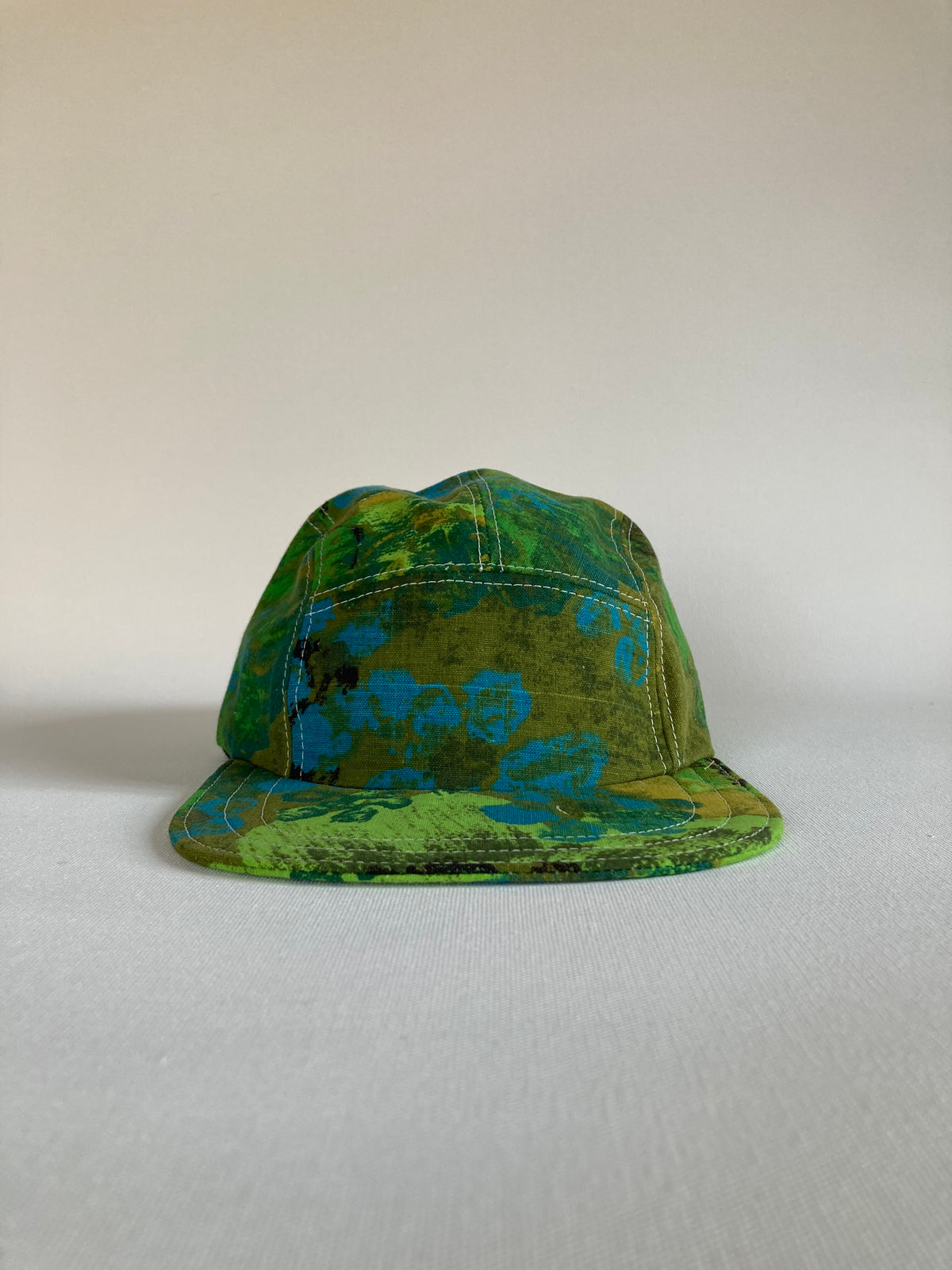Vintage Textile Hat - Olive Floral 3