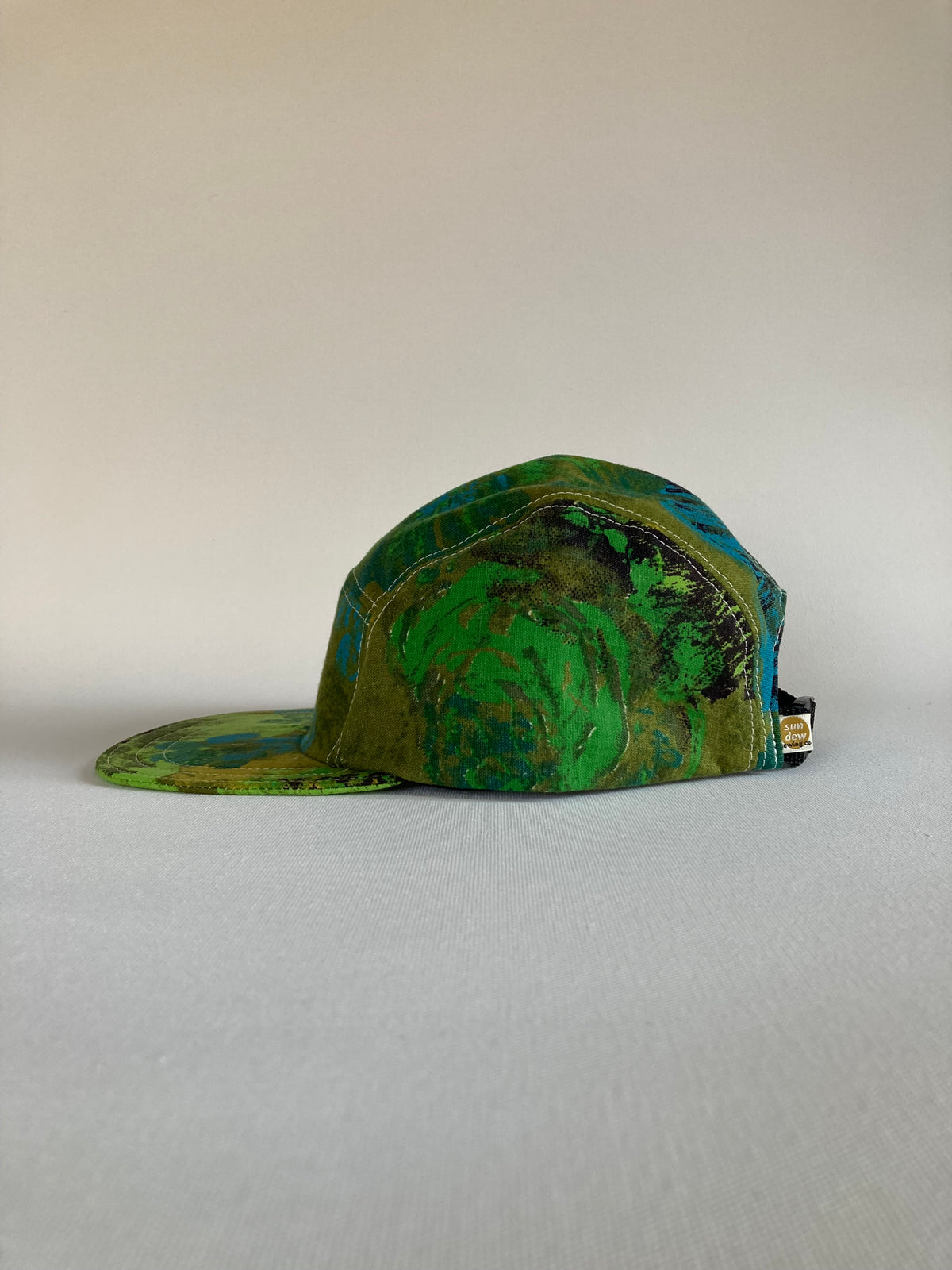 Vintage Textile Hat - Olive Floral 3