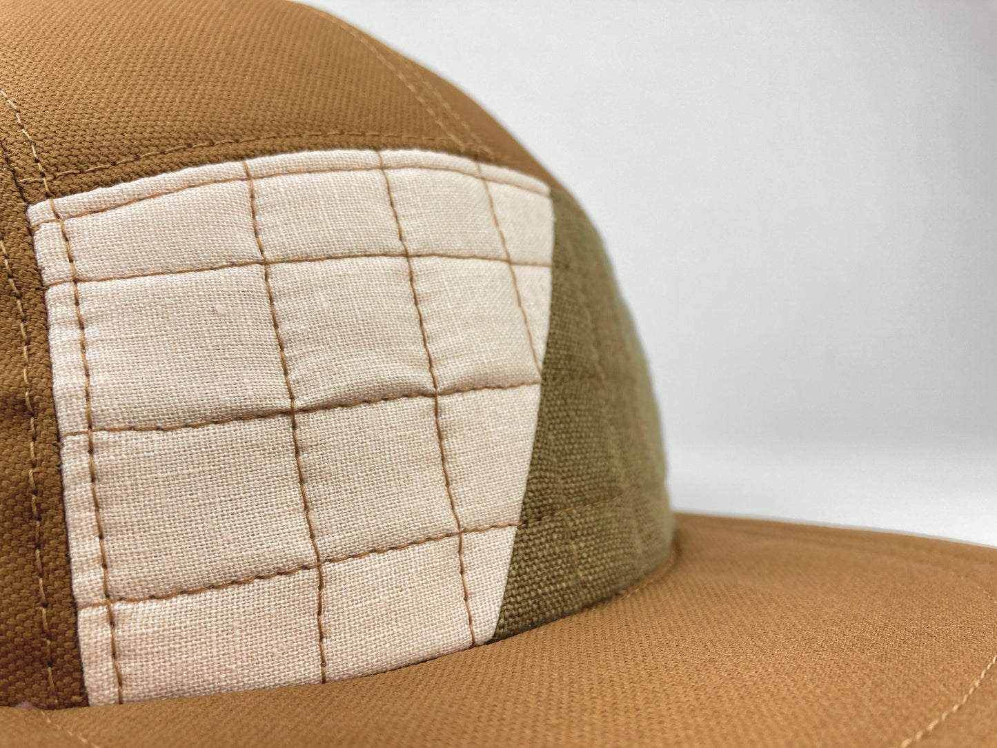 Quilted Camp Hat - Fifty Fifty Olive Blush