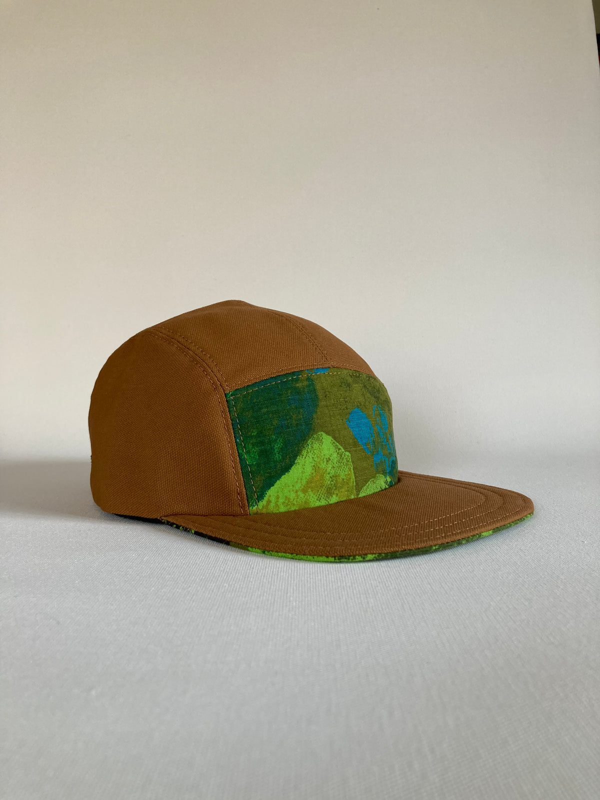 Vintage/Canvas Hat - Olive Floral 1