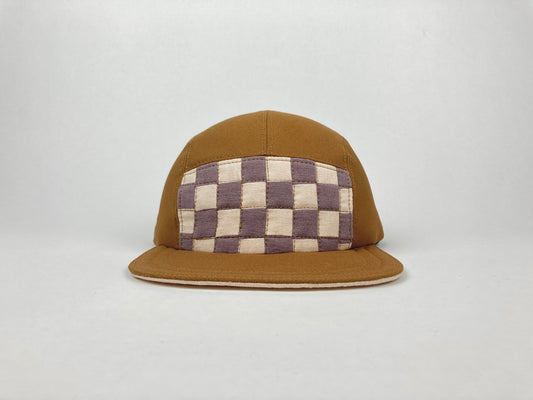 Quilted Camp Hat - Checkerboard Mulberry Blush