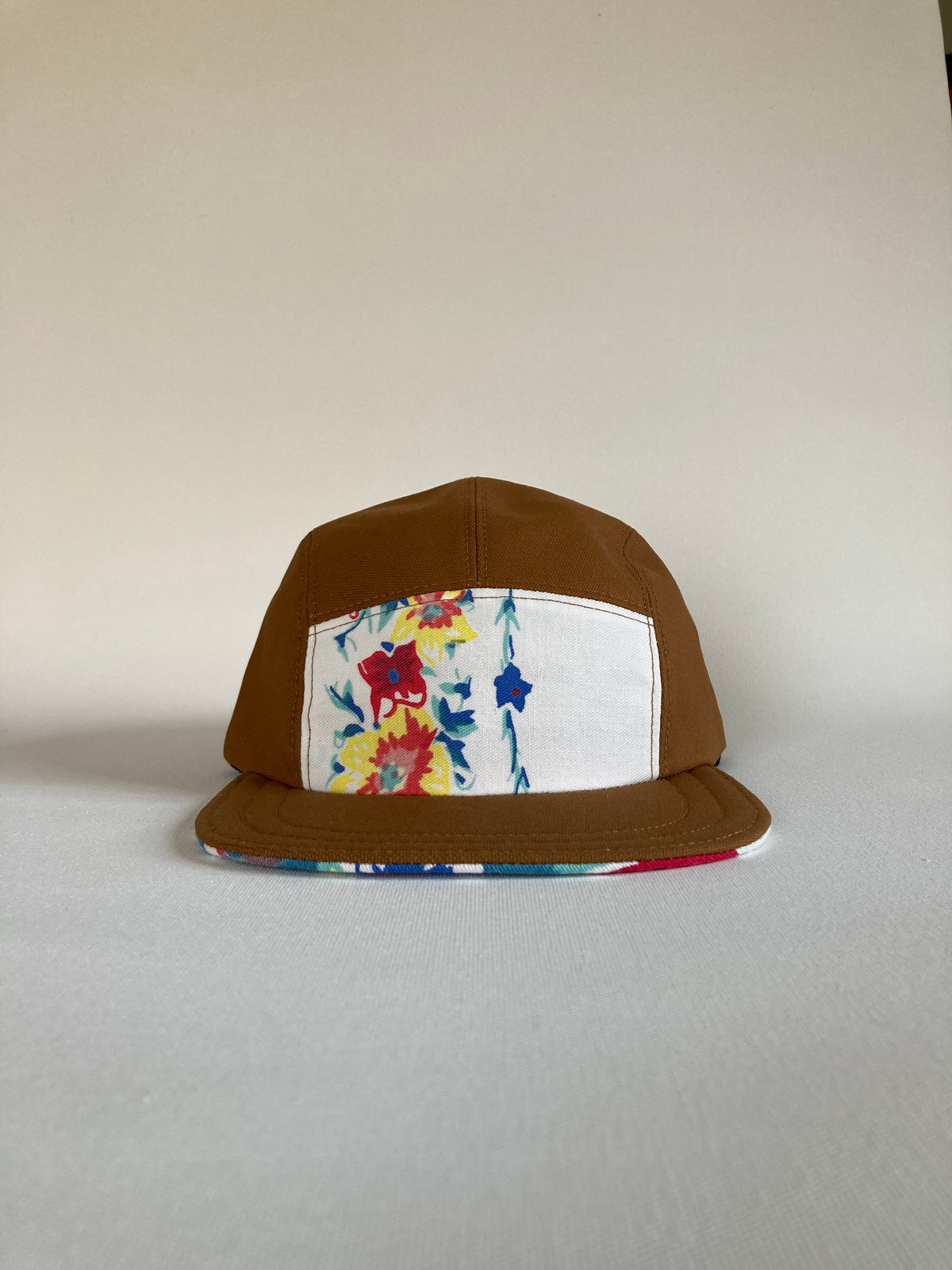 Vintage/Canvas Hat - Folk Flower 1