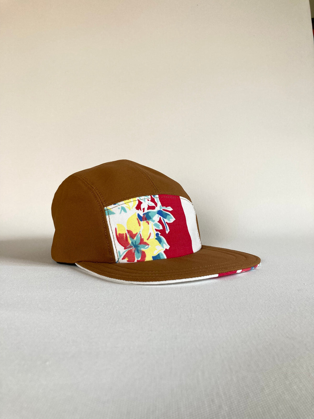 Vintage/Canvas Hat - Folk Flower 2