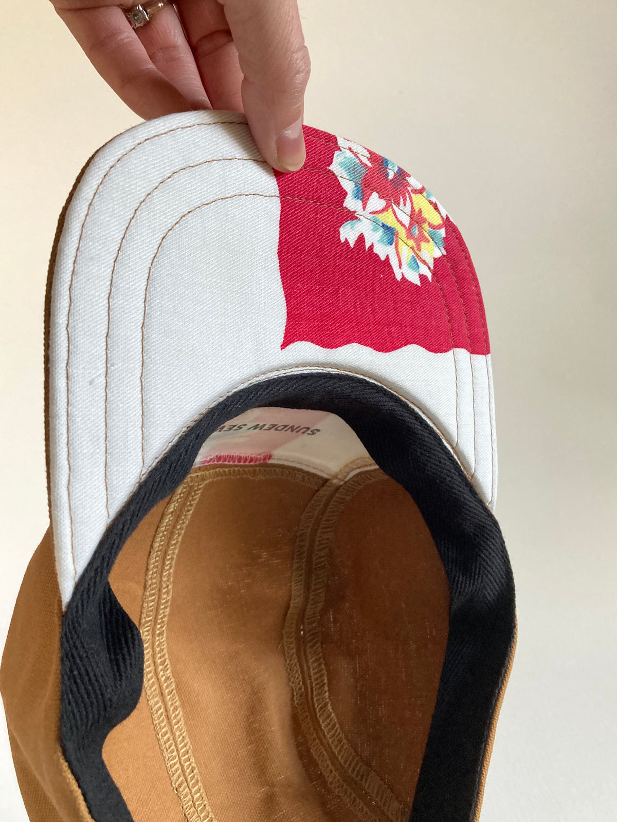 Vintage/Canvas Hat - Folk Flower 2