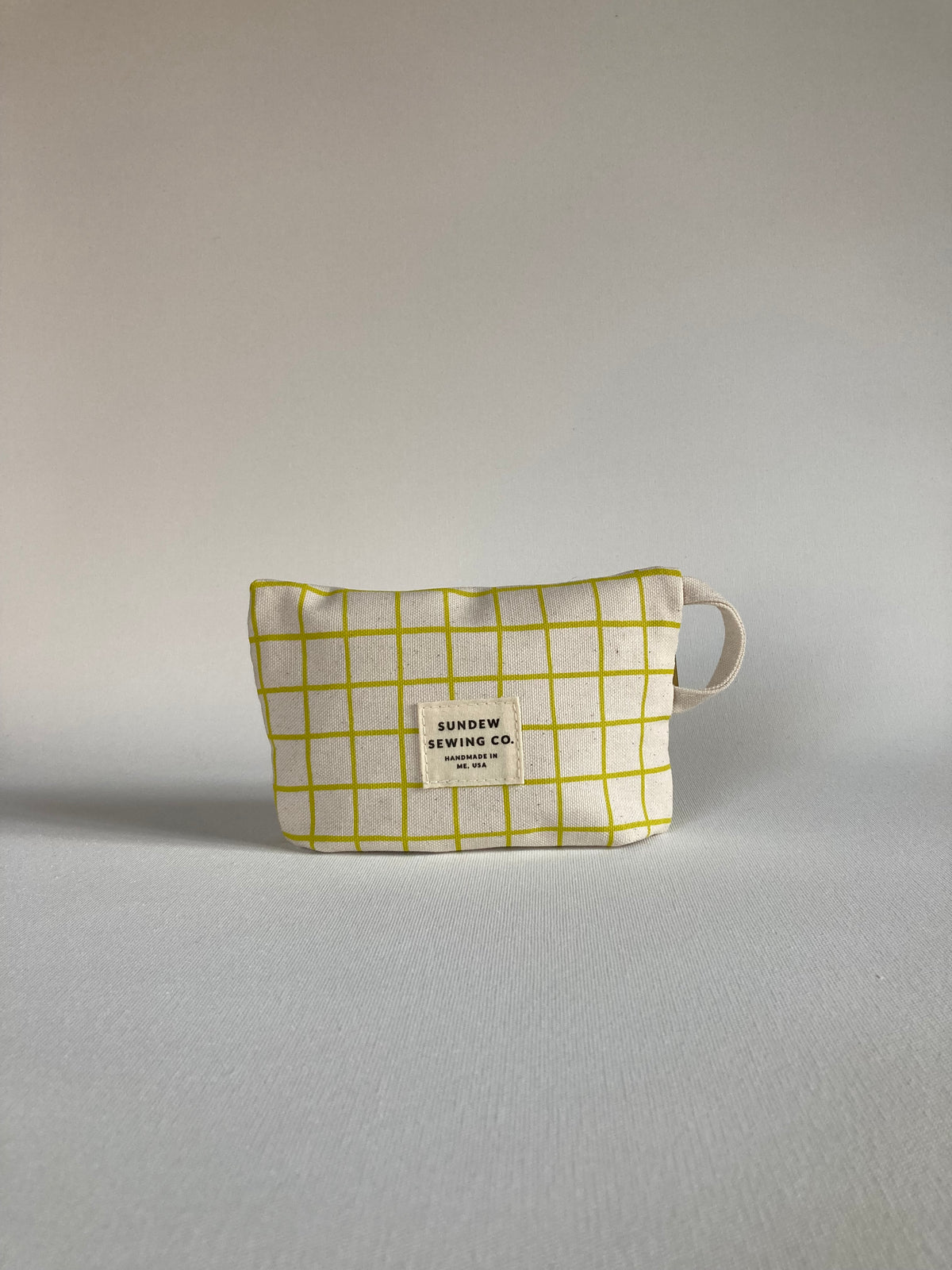 Small Loop Pouch - Chartreuse Grid