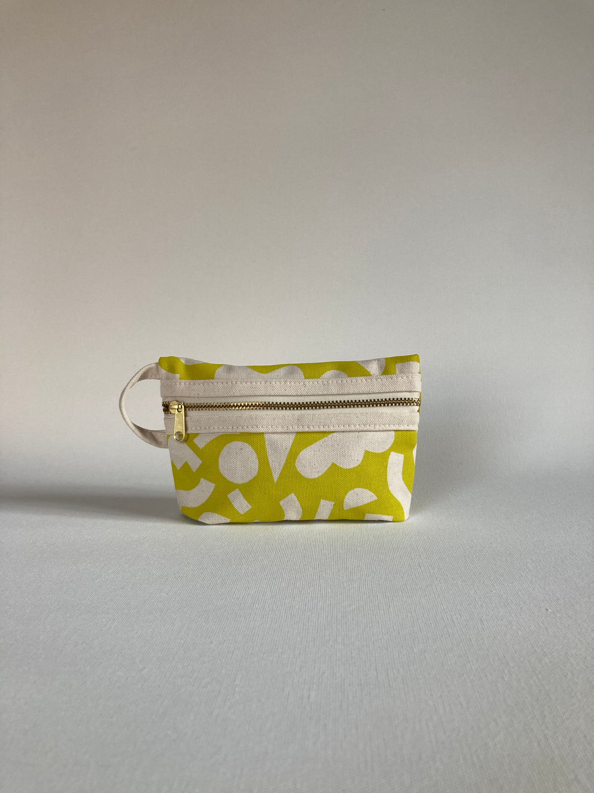 Small Loop Pouch - Chartreuse Geo