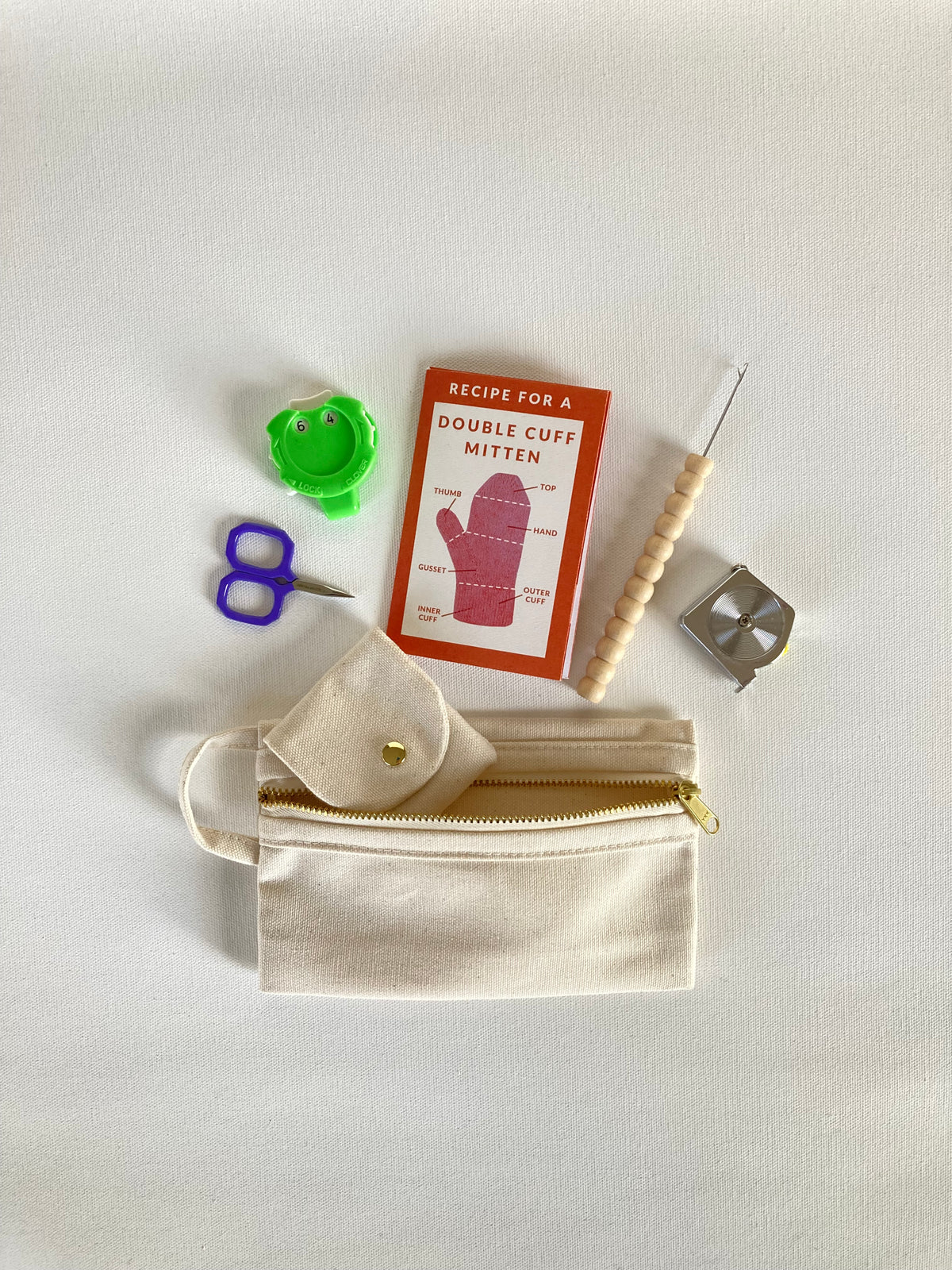 Small Loop Pouch - Chartreuse Grid