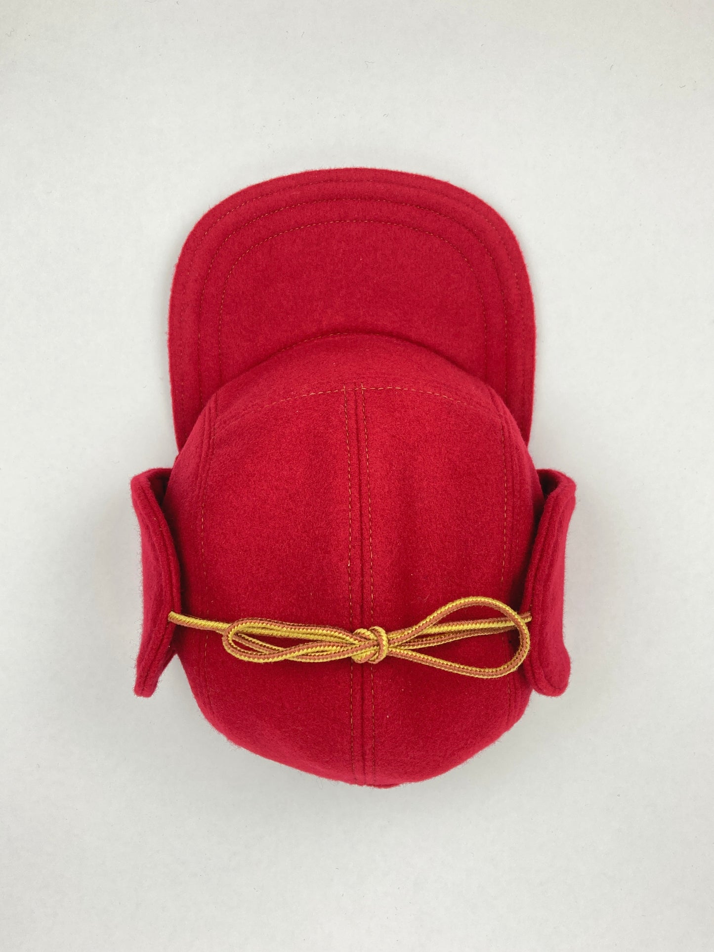 Wool Flap Cap - Tomato Red