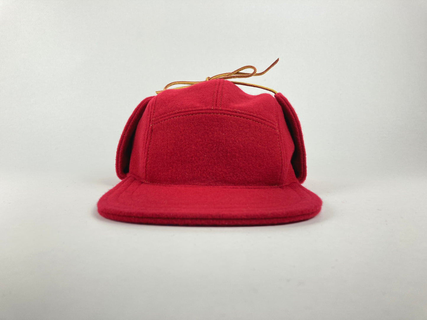 Wool Flap Cap - Tomato Red