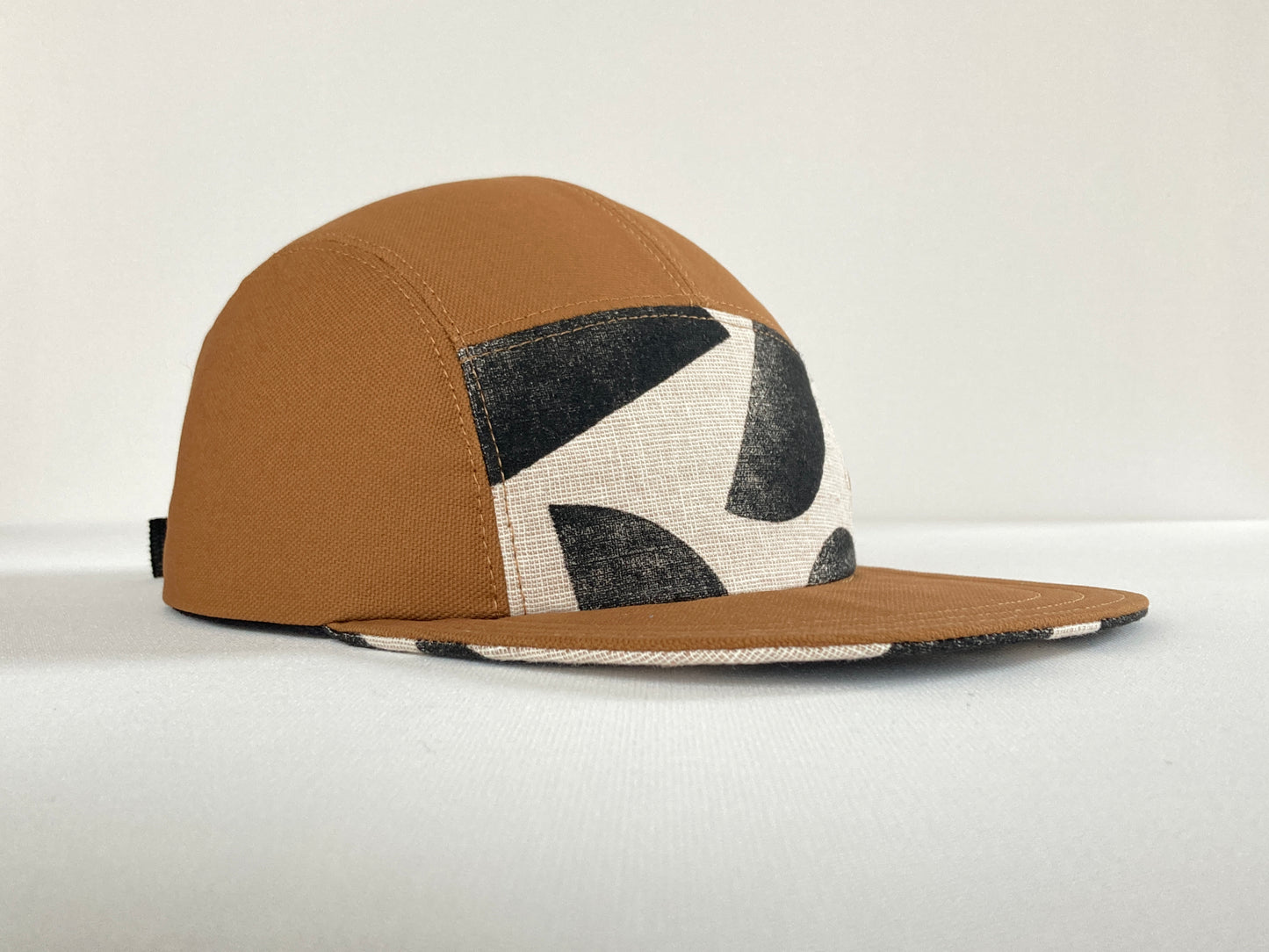 Hand Printed Camp Hat - Slice Coal