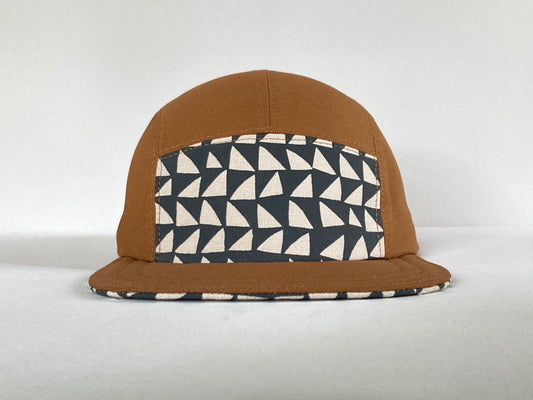 Hand Printed Camp Hat - Charcoal Shift