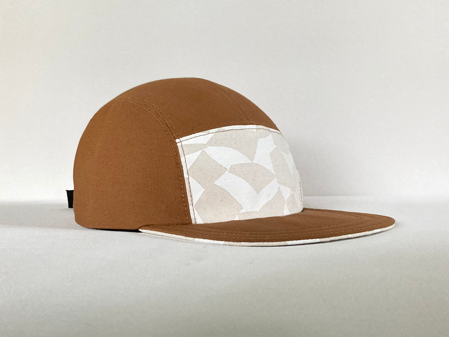 Hand Printed Camp Hat - Natural Loose Leaf