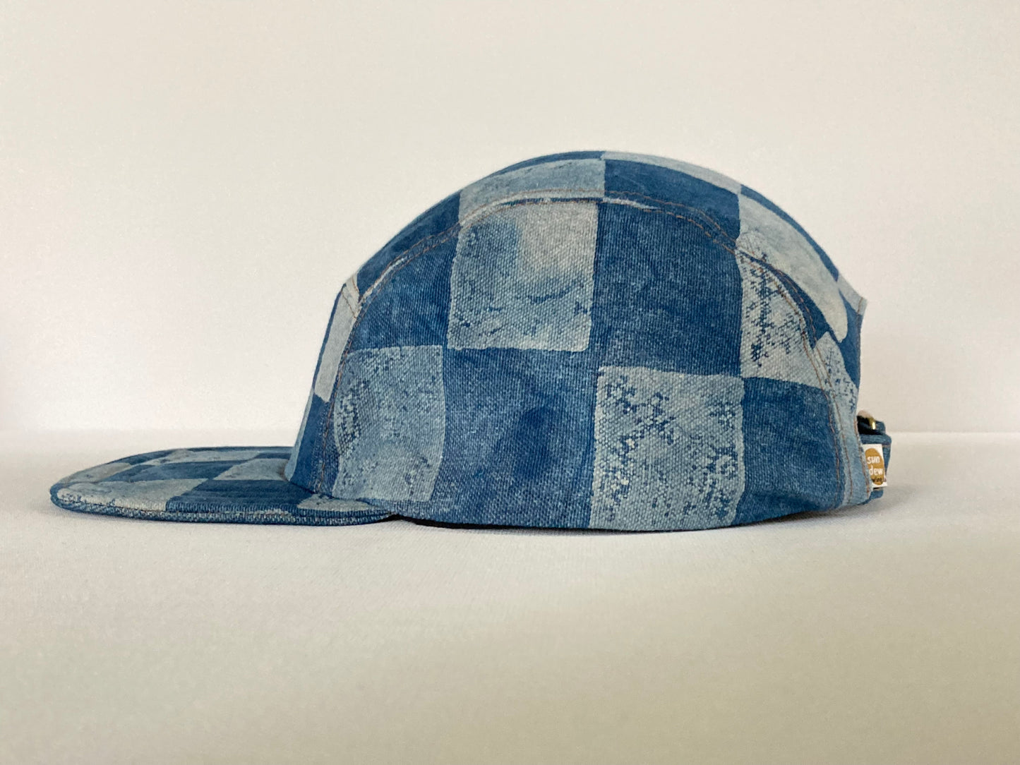 Indigo Camp Hat - Checkerboard