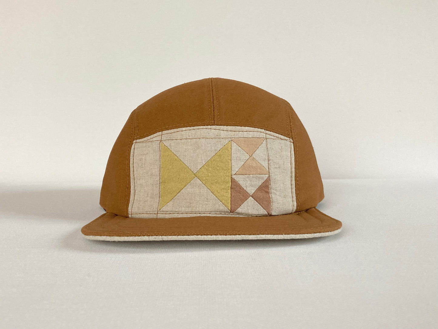 Quilted Camp Hat - Natural Dye Bow Ties No. 1