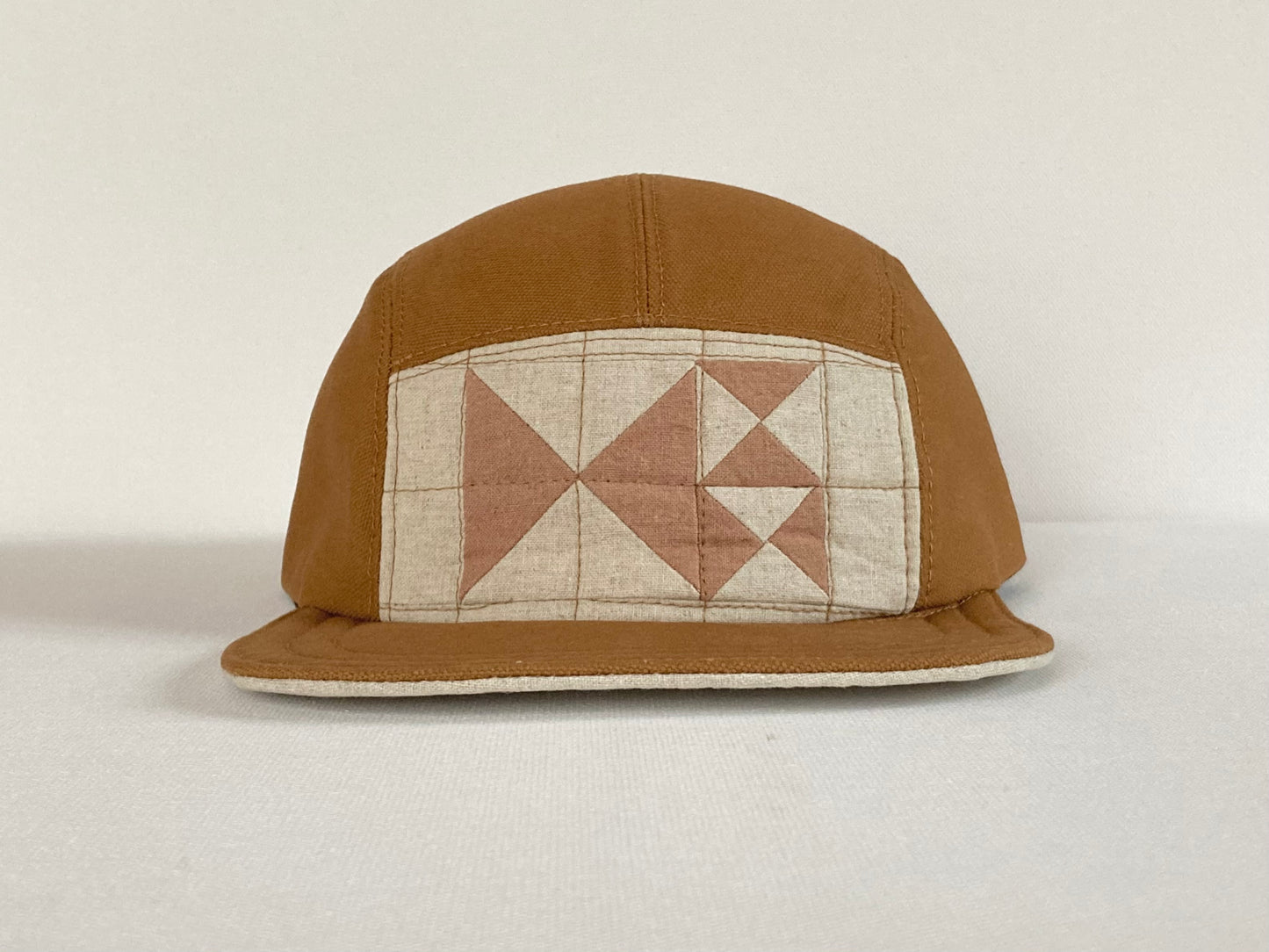 Quilted Camp Hat - Natural Dye Bow Ties No. 3