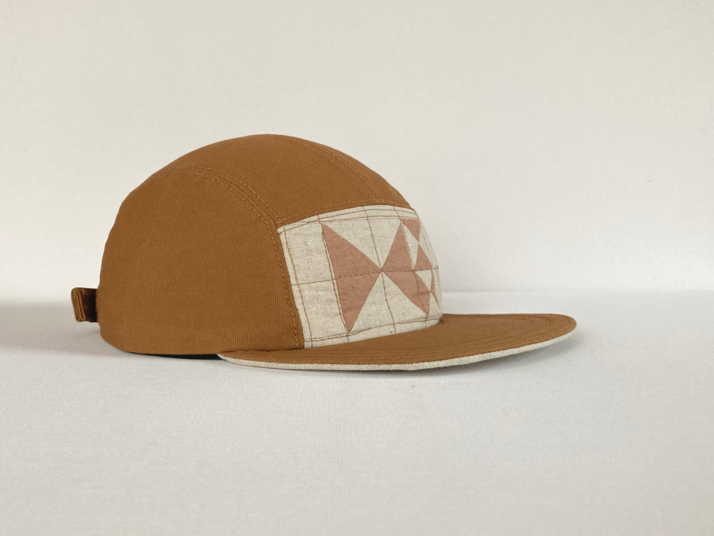 Quilted Camp Hat - Natural Dye Bow Ties No. 3