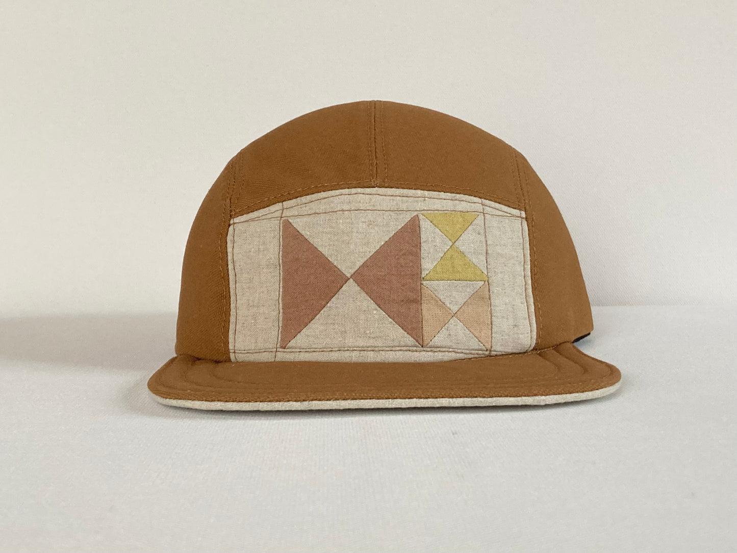 Quilted Camp Hat - Natural Dye Bow Ties No. 2