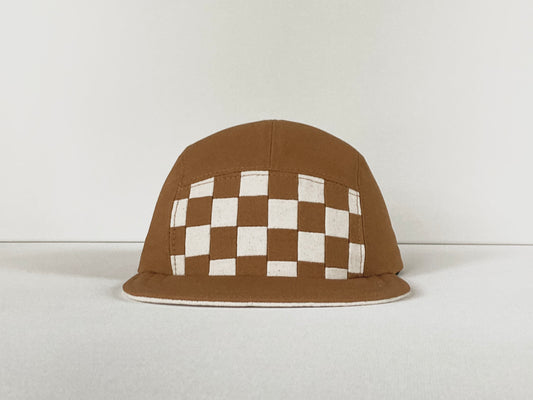 Quilted Camp Hat - Nutmeg Checkerboard